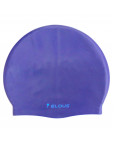 Шапочка для плавания "Elous", силиконовая, Штрихи синяя Синий-фото 4 additional image